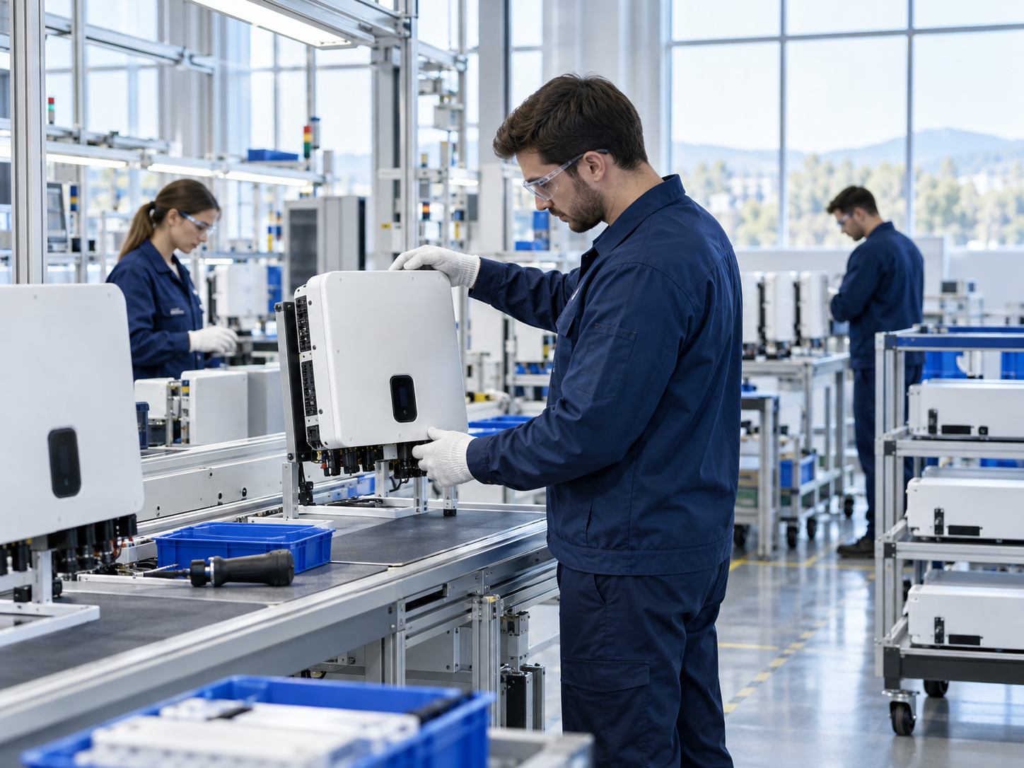 Solar inverter assembly and quality inspection at MILE SOLAR