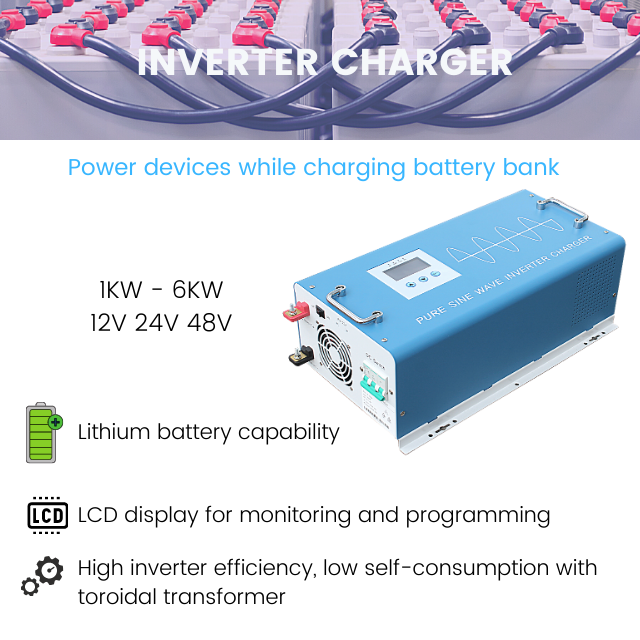 6000W 48V pure sine wave power inverter charger