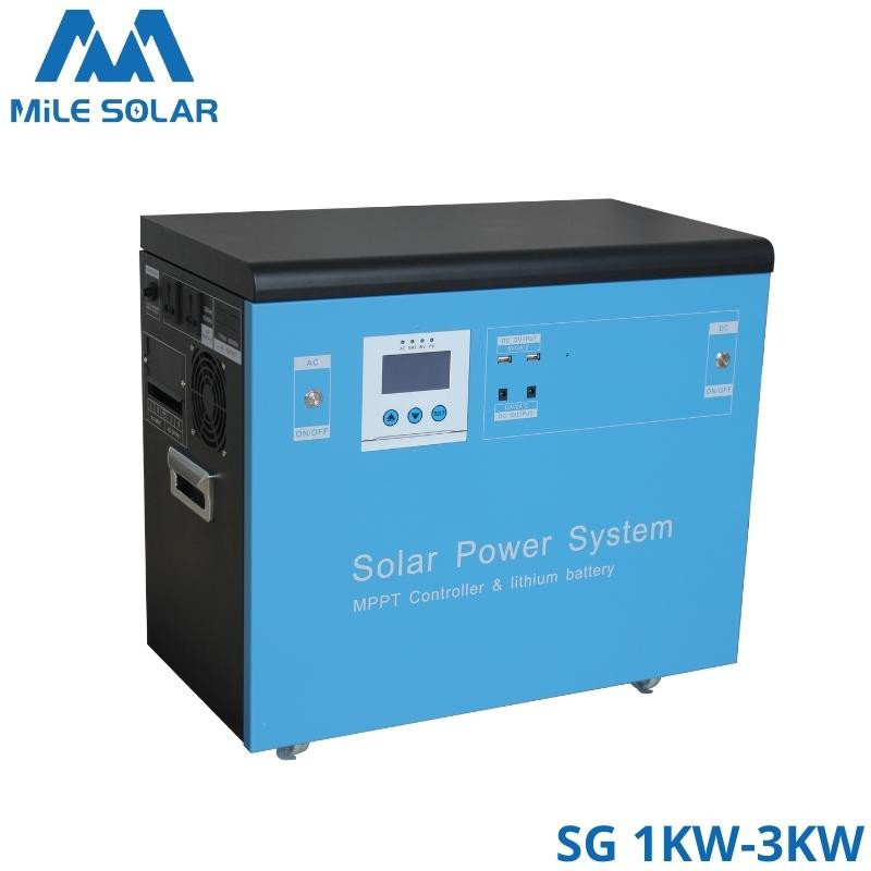 3KW portable solar generator with 60A MPPT controller and LiFePo4 battery
